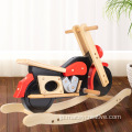 馬のオートバイの子供たちの木製教育のおもちゃを振る